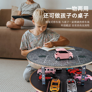 1/32 पैमाने सिमुलेशन कार मॉडल गेराज तीन परत पार्किंग गैरेज लकड़ी Diecast कार पार्किंग बहुत