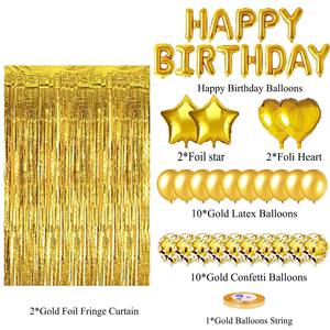 مجموعة بالونات حروف عيد ميلاد سعيد باللون الأرجواني من رقائق البلاستيك المتينة، لافتة مطبوعة بالأشعة فوق البنفسجية وقصاصات ورقية لمستلزمات حفلات أعياد ميلاد المراهقين - Product Image 3