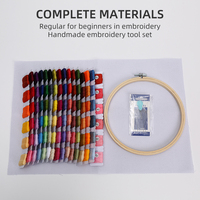 JP 96 couleurs fil à coudre Multi point de croix accessoire outil broderie aiguille cadre Kit de broderie