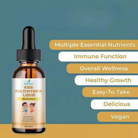 Gouttes liquides multivitaminées pour enfants Solilan Halal, étiquette privée OEM, complément de haute qualité, multivitamines liquides pour enfants