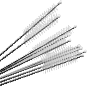 Nylon Bristles And Stainless-Steel Handle Straw <strong>Brush</strong> Set 10 Pack Extra Long Straw Cleaner <strong>Brush</strong> Extend 12inch - Product Image 2
