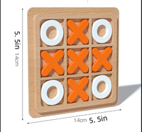 Juego de ajedrez Xo, juguetes intelectuales, rompecabezas de madera, tablero de Tic Tac Toe, juegos de memoria, juguetes de inteligencia para niños