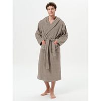 Peignoir à capuche en tissu éponge pour homme, long, en coton absorbant, pour spa, douche, vêtements de nuit, pyjama, peignoir d'hôtel, vente en gros