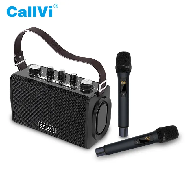 Callvi V-832 UHF Microphones Sans Fil Portable Pa Sans Fil PA Karaoké Haut-Parleur Amplificateur de Voix