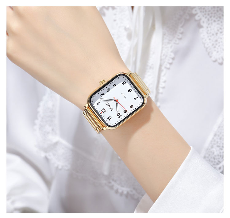 2022 Новые поступления Skmei 1954 роскошные квадратные парные унисекс reloj hombre femme time Мужские наручные кварцевые часы