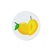 Sous-verres en céramique de luxe personnalisés, mignons et peints à la main, motifs orange, cerise, mangue, ananas, raisin, avocat, réutilisables, absorbants, pour table