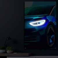 Livraison directe led néon voiture affiche personnalisée voiture photo led lumière toile 3d led voiture affiche populaire mur art led