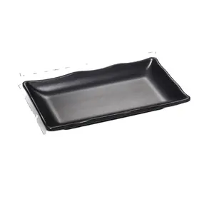 Cheap wholesale melamine plate 8 inch matte black appetizer plates