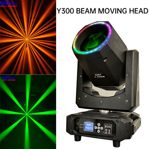 ไฟหัวเคลื่อนที่แบบลำแสง 300W ควบคุมด้วย DMX512 มาตรฐาน IP33 Ra95 CRI ตัวเรือนอลูมิเนียมอัลลอย สำหรับงานดีเจ ปาร์ตี้ เวที ร้านคาราโอเกะ - Product Image 2