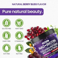 Gummies de collagène NAD Biotine à marque privée avec Resvératrol et Berbérine pour un supplément anti-âge et réparateur cellulaire