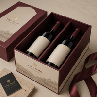 Boîte en carton personnalisée avec estampage à chaud OEM ODM pour bouteille de vin, souvenir de mariage, emballage cadeau, boîte à vin