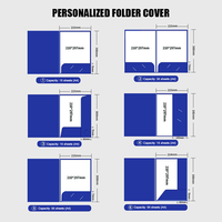 Carpeta de Archivo de Papel Recubierto Personalizada, Organizador de Documentos A4/A5 con Bolsillo Protector para Uso en Oficinas y Conferencias