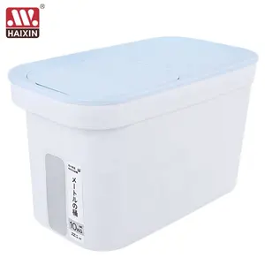 Haixin 10kg High Value Plastic Rice Storage Container Box Rice Noodle Bucket With A Measuring Cup