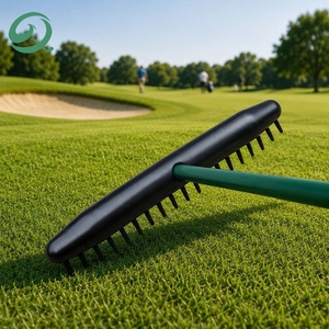 Râteau de <span class=keywords><strong>golf</strong></span> à 19 dents pour <span class=keywords><strong>bunker</strong></span>, outil de terrassement, manche en alliage d'aluminium, râteau simple face pour sable de <span class=keywords><strong>golf</strong></span> - Product Image 1