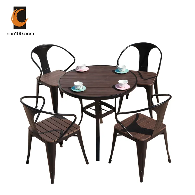 Set di mobili Vintage di buona qualità sedie e tavoli in legno mobili da ristorante Set da pranzo mobili da caffè per ristoranti
