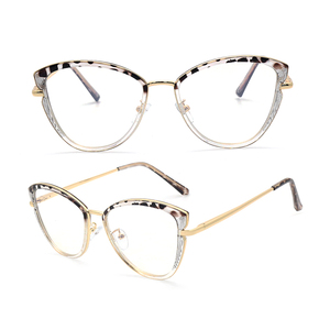 <span class=keywords><strong>Gafas</strong></span> bicolor con bloqueo de luz azul para mujer, anteojos con montura óptica, Anti Ojo de gato, a la moda - Product Image 5