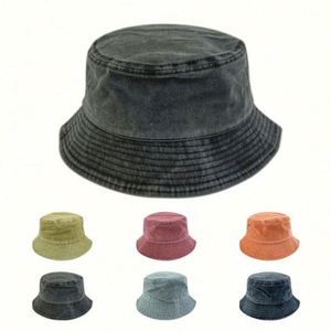 Unisex Fashion Outdoor <b>Sunscreen</b> Sunshade Color Blocked Custom Embroidery logo Fisherman Cap Bucket Hat for Summer - Product Image 3