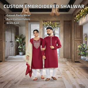 Shalwar Kameez de Algodón de Secado Rápido con Otros Métodos de Impresión Personalizables del Fabricante de Zhejiang, Ropa Islámica para Hombre, Tallas OEM - Product Image 2