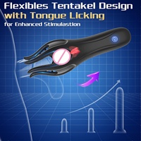 Masturbateur masculin, jouets sexuels pour hommes, 10 modes de léchage pour le gland et le mamelon, 360° °   Vibrateur Tentacule Enveloppant Stimulant Jouet Sexuel pour Hommes