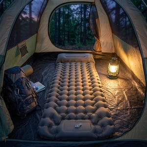 Lit d'air gonflable Weilian, <span class=keywords><strong>matelas</strong></span> de couchage individuel avec pompe intégrée, auto-gonflant pour le camping, <span class=keywords><strong>matelas</strong></span> pneumatique - Product Image 3