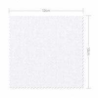 Chiffonnette de nettoyage en microfibre blanche 12x12cm pour lunettes, verres optiques et soin des lunettes de soleil – Fourniture OEM personnalisée en gros