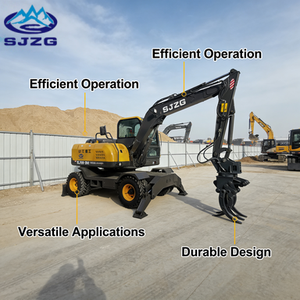 Excavatrice sur roues de 7,6 tonnes très bien notée, reçue avec des commentaires positifs des utilisateurs, performance fiable. - Product Image 2