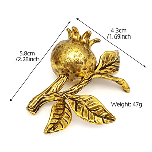Tapa decorativa <span class=keywords><strong>de</strong></span> metal con diseño <span class=keywords><strong>de</strong></span> granada 3D personalizada para caja <span class=keywords><strong>de</strong></span> palillos, difusor <span class=keywords><strong>de</strong></span> aroma, asa <span class=keywords><strong>de</strong></span> taza y artículos decorativos para el hogar - Product Image 2