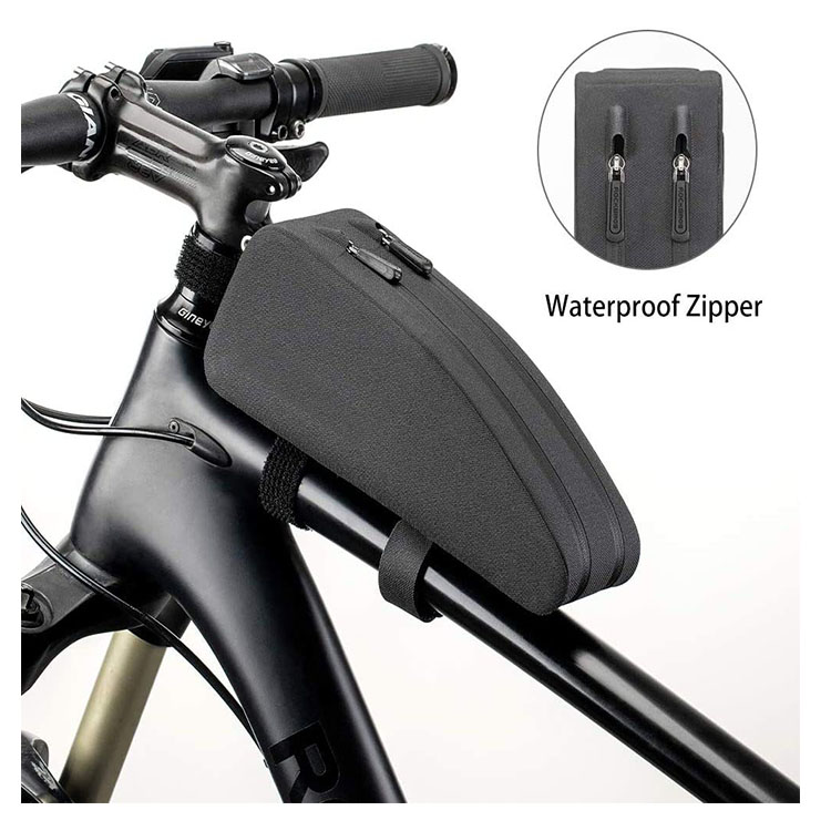 Top Tube Bike Bag Waterproof Bike Front Frame Bag Bicycle Accessories Dual Zippers Easy to Use and Clean Simple Aero Design