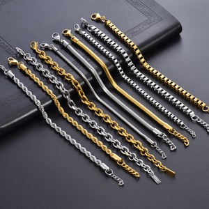 สร้อยข้อมือฮิปฮอป Twinko รุ่น <span class=keywords><strong>A95</strong></span> ชุบทอง/<span class=keywords><strong>เงิน</strong></span> 18K สแตนเลสสตีล สำหรับผู้ชายและผู้หญิง สวมใส่ได้ทุกวัน/งานปาร์ตี้ - Product Image 2