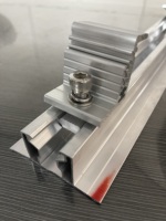 Art Sign Güneş Paneli Montaj Mini Rayı AL6005-T5 Alüminyum Kısa Ray 300mm 400mm Trapez Metal Çatı Güneş Paneli Montajı için