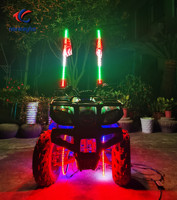 5050 avertissement Led bluetooth éclairage fouet paire antenne Combo drapeau de sable Led lumières fouet robuste pour Jeep fouet