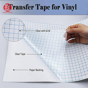 PVC Clear Grid Alignment Abnehmbare Transfer folie Selbst klebende Vinyl-Transfer bandrolle für Abziehbilder - Product Image 2