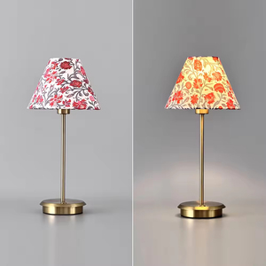 Lampenschirm-Hersteller Moderne Handgefertigte Stoffschirme Faltbare Tischlampe E14/E27 Fassung Kabellose Innenbeleuchtung Umweltfreundliche Hotellampe - Product Image 3