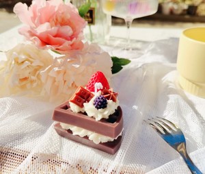 Bougie parfumée faite à la main mini <span class=keywords><strong>chocolat</strong></span> alimentaire gâteau cupcake cookie dessert bougies - Product Image 6