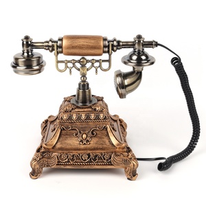 <span class=keywords><strong>Telefono</strong></span> <span class=keywords><strong>Vintage</strong></span> per Matrimonio con Funzione di Richiamata, Guestbook Audio, Memoria 8GB, Design Retrò, Finitura Dorata - Product Image 6