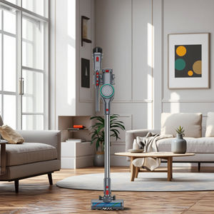 <span class=keywords><strong>Aspirateur</strong></span>-balai sans fil cyclonique sans sac avec filtre HEPA et fonction serpillière - Humide/Sec pour la maison, la voiture, l'hôtel et le garage - Product Image 1