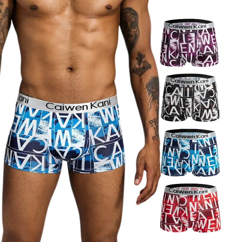 Ice Silk Youth Sexy Breathable Cotton Boxer Men's Underwear