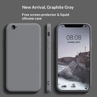 Coque de téléphone portable en silicone liquide souple antichoc unisexe, couverture intégrale, couleur unie minimaliste pour SE3