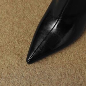 Botines de <span class=keywords><strong>Mujer</strong></span> Cialisa de Otoño con Cremallera, de Piel Auténtica, Tacón Alto, al por Mayor - Product Image 6