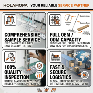 Serpillère plate mains libres HOLAMOPA en gros avec seau de séparation eau propre/eau sale pour outils de nettoyage domestique et commercial - Product Image 5