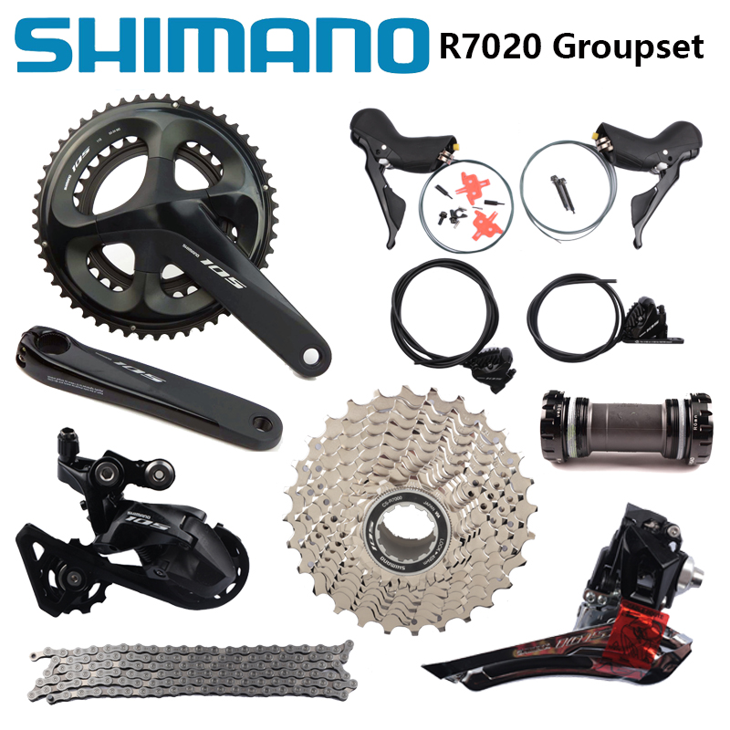 SHIMANO 105 R7000 ST-R7020+BR-7070 R7025 2x11 Speed Kit