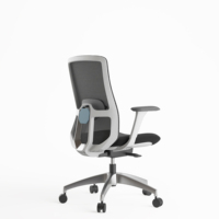 Chaise de bureau moderne pivotante pour visiteurs, dossier moyen, en maille, pour bureau