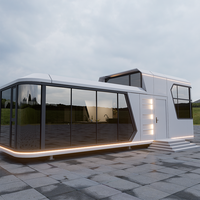 Kamar Kapsul Hotel Mobile Bertenaga Surya Ramah Lingkungan, Aman, Berkualitas Tinggi, Terbuat dari Baja, Prefabrikasi, Modern, Villa Mal