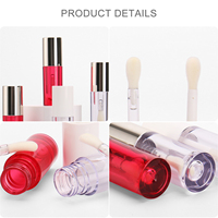 Tubes vides pour huile à lèvres, teinte à lèvres, brillant à lèvres, rouge à lèvres, avec applicateur transparent, et emballages pour brillant à lèvres, tubes de brillant à lèvres rose, blanc, noir