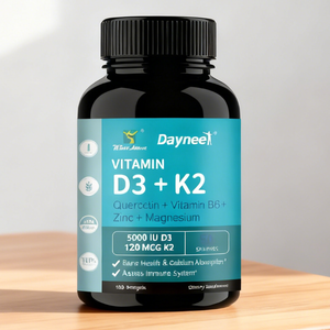 כמוסות רכות של ויטמין K3+D2 בעוצמה גבוהה, תומכות בבריאות העצם הטבעית, בחילוף החומרים של הסידן ובחיזוק מערכת החיסון. - Product Image 1