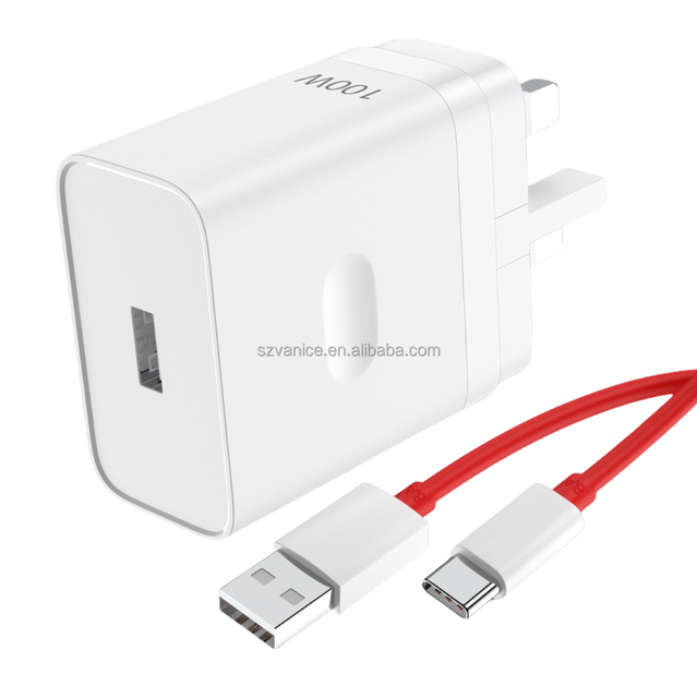For OnePlus Supervooc 100W Power Adapter UK Plug Travel Charger 100W Fast Charger USB Cable for OnePlus 13/13R/12R/11