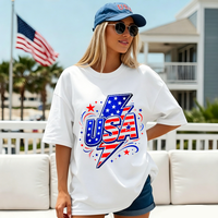 Impression DTF personnalisée en gros, motif Jour de l'Indépendance, transfert thermique pour T-shirt