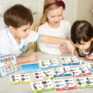 Tarjetas de aprendizaje fonético en inglés personalizadas para jardín de infantes, con mezclas CVC y sonidos de vocales largas, seguras y duraderas, para palabras de vista y ortografía. - Product Image 5