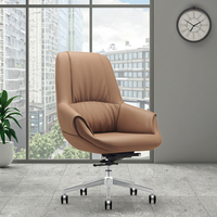 Chaise de salle à manger en cuir ergonomique moderne de qualité commerciale