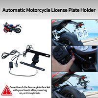 Support de plaque d'immatriculation pliable électrique télécommandé pour moto/vélo, modification de la queue courte, 22*10CM